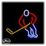 Hockey Player Neon Sculpture